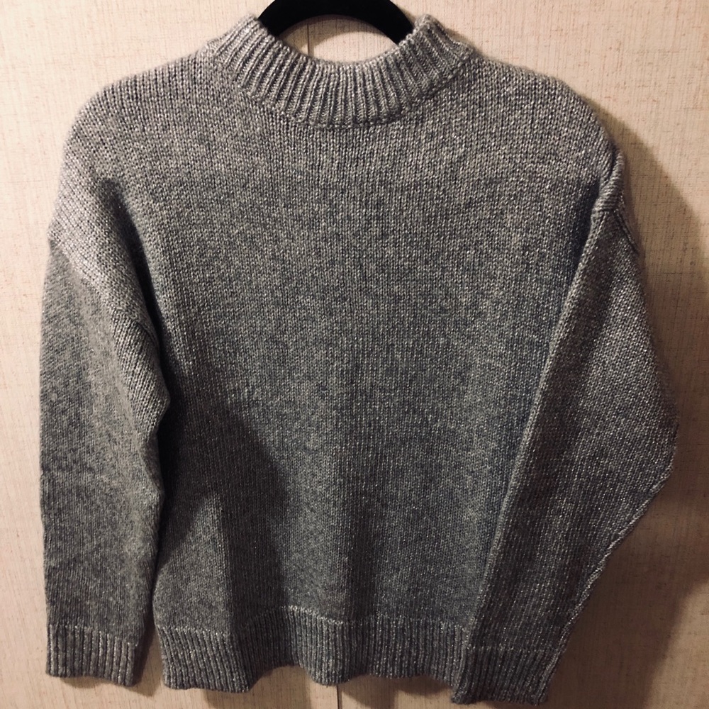 “A New Day” Mock-Neck Shine Pullover Sweater
